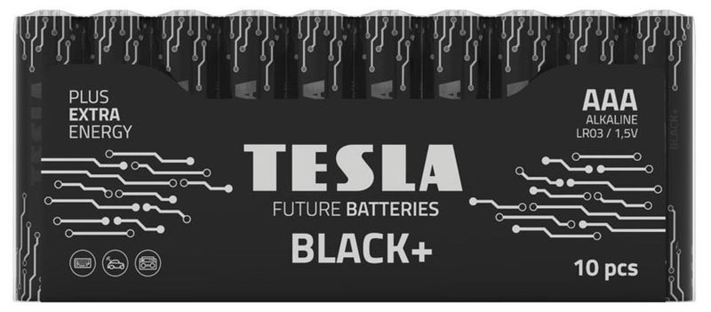 Tesla Alkaline AAA Black Batteries – Pack of 10